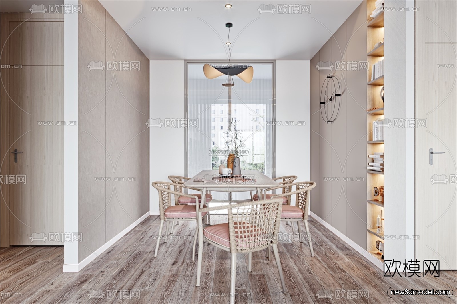 Nordic Style Interior 3D Blocks – Living Room 3D Model – 014 – VRAY - thumbnail 2