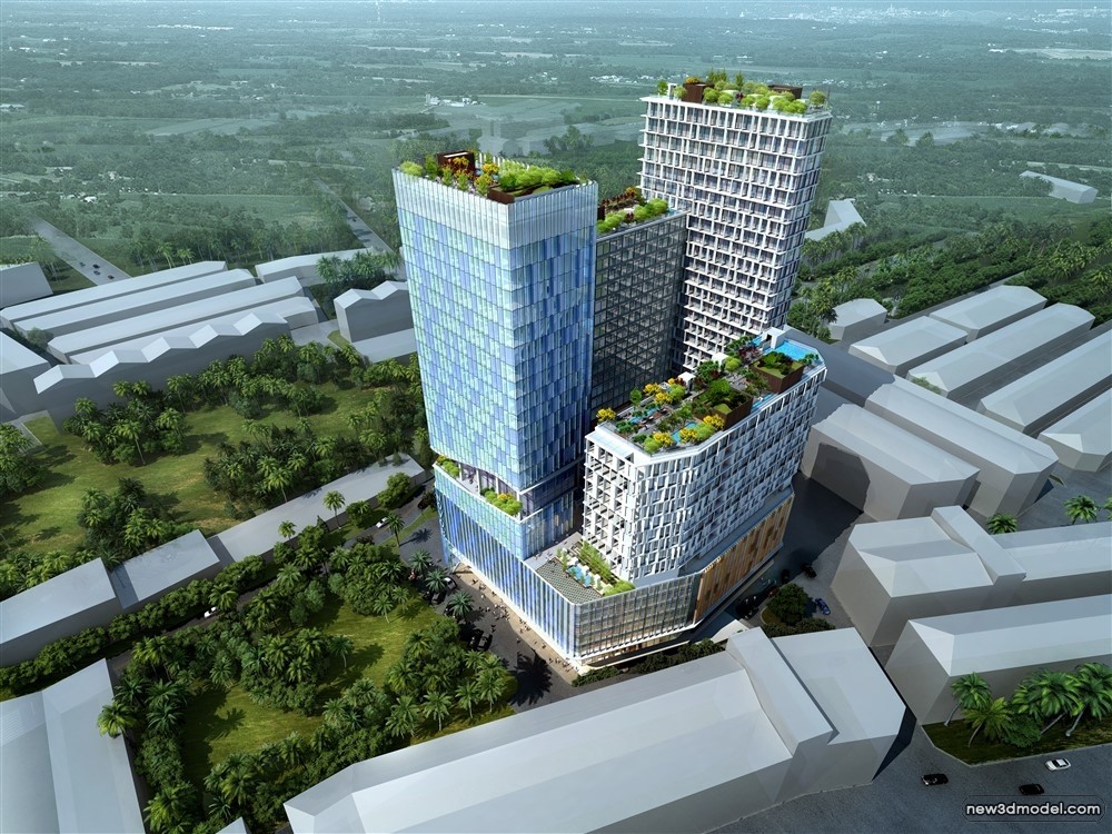 3D Models of Commercial Building – Exterior 3D Scenes – 779 – VRAY - thumbnail 4
