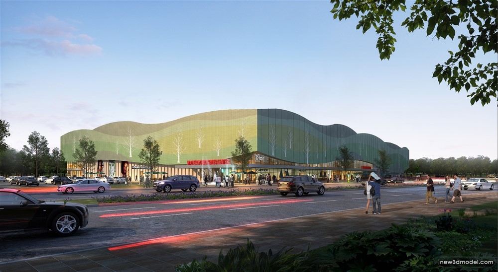 3D Models of Commercial Building – Exterior 3D Scenes – 514 – VRAY - thumbnail 2