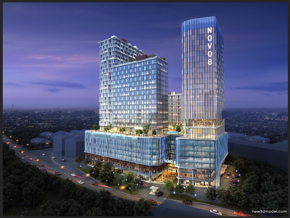 3D Models of Commercial Building – Exterior 3D Scenes – 779 – VRAY - thumbnail 3