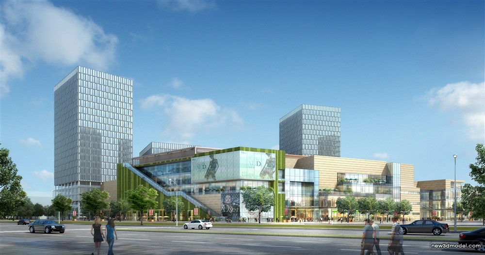 3D Models of Commercial Building – Exterior 3D Scenes – 513 – VRAY - thumbnail 3