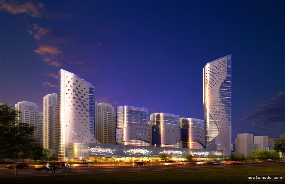 3D Models of Commercial Building – Exterior 3D Scenes – 308 – VRAY - thumbnail 5