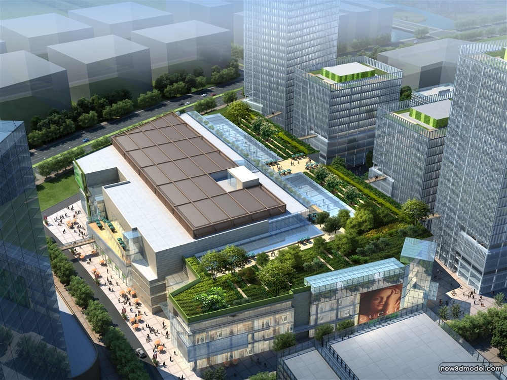 3D Models of Commercial Building – Exterior 3D Scenes – 513 – VRAY - thumbnail 2