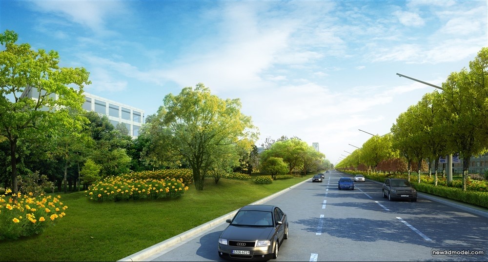 3D Models of Commercial Building – Exterior 3D Scenes – 309 – VRAY - thumbnail 4