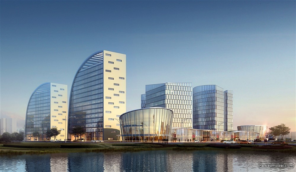 3D Models of Commercial Building – Exterior 3D Scenes – 786 – VRAY - thumbnail 4