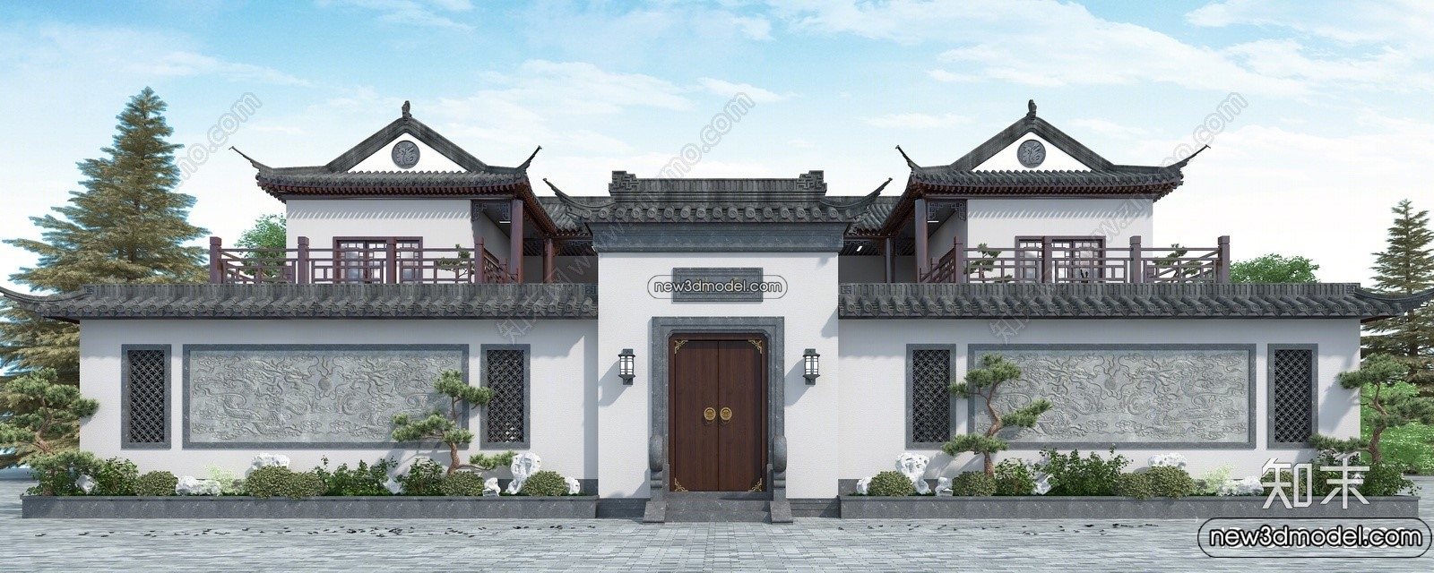 Exterior 3D Models of Pagoda – 3D Scenes – 058 – VRAY - thumbnail 2