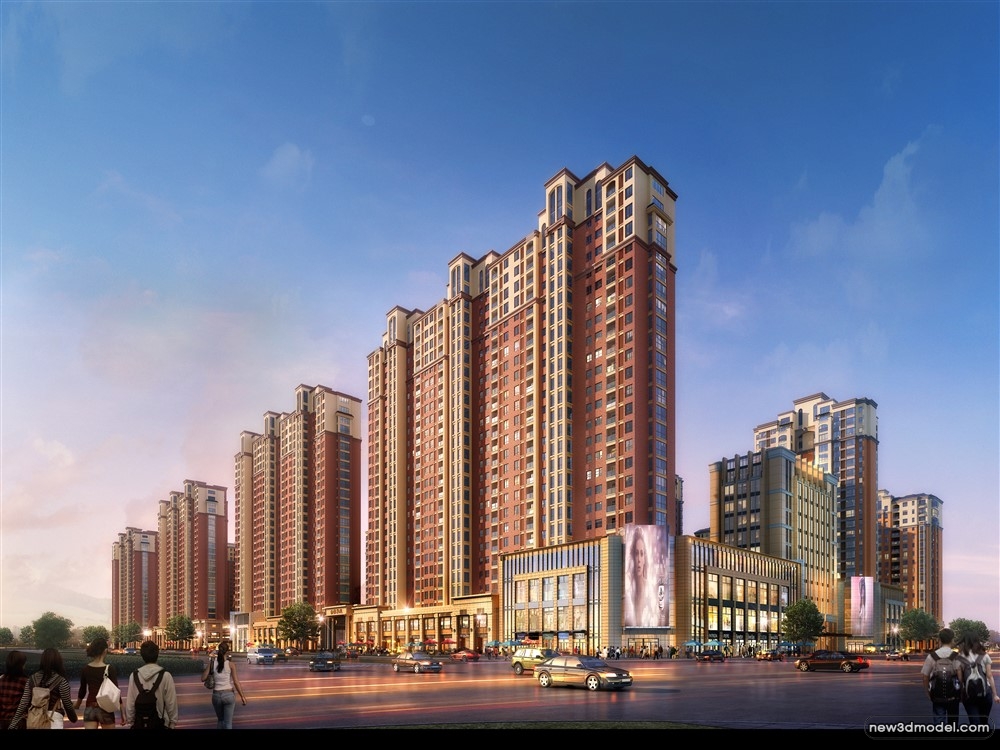 3D Models of Commercial Building – Exterior 3D Scenes – 510 – VRAY - thumbnail 2