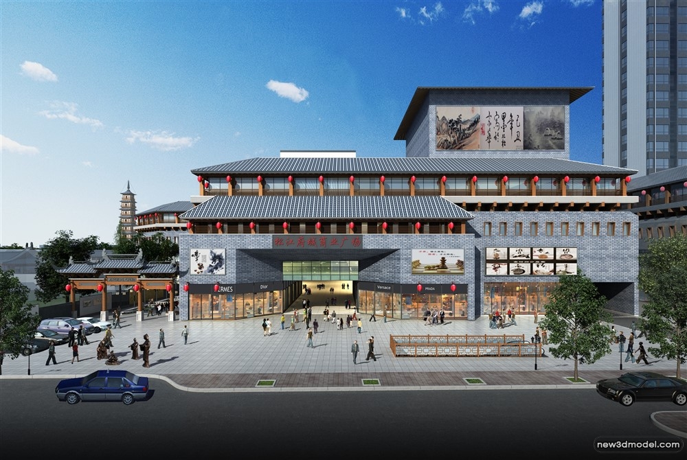 3D Models of Commercial Building – Exterior 3D Scenes – 511 – VRAY - thumbnail 5