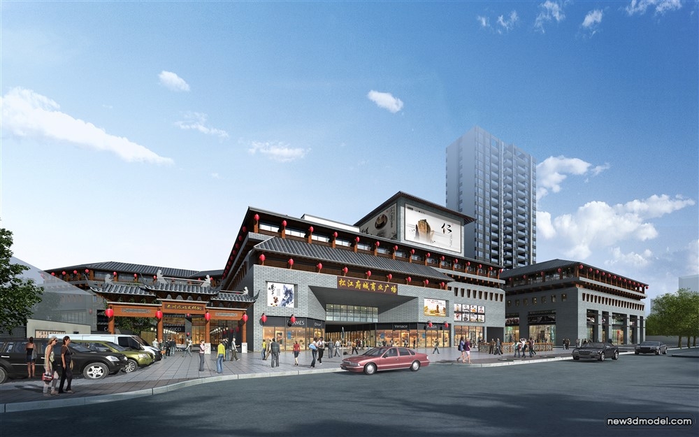 3D Models of Commercial Building – Exterior 3D Scenes – 511 – VRAY - thumbnail 2