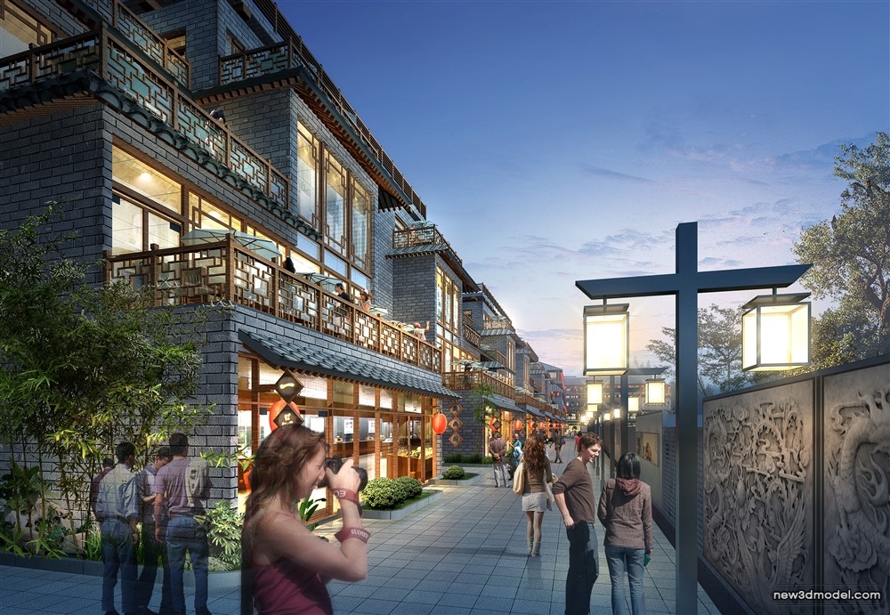 3D Models of Commercial Building – Exterior 3D Scenes – 511 – VRAY - thumbnail 3
