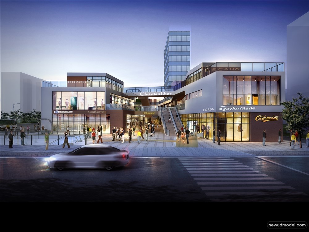 3D Models of Commercial Building – Exterior 3D Scenes – 310 – VRAY - thumbnail 2