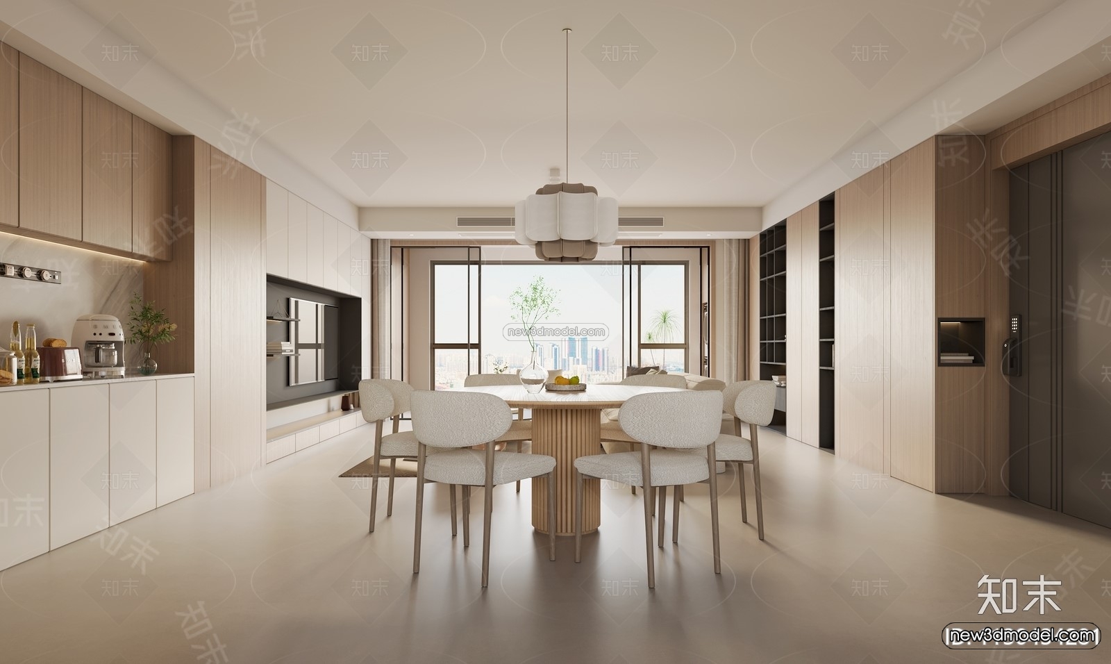 Modern Style Interior 3D Blocks and 3D Models – Living Room 3D Scene – 003 – CORONA - thumbnail 3