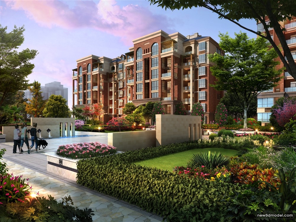 3D Models of Commercial Building – Exterior 3D Scenes – 510 – VRAY - thumbnail 4