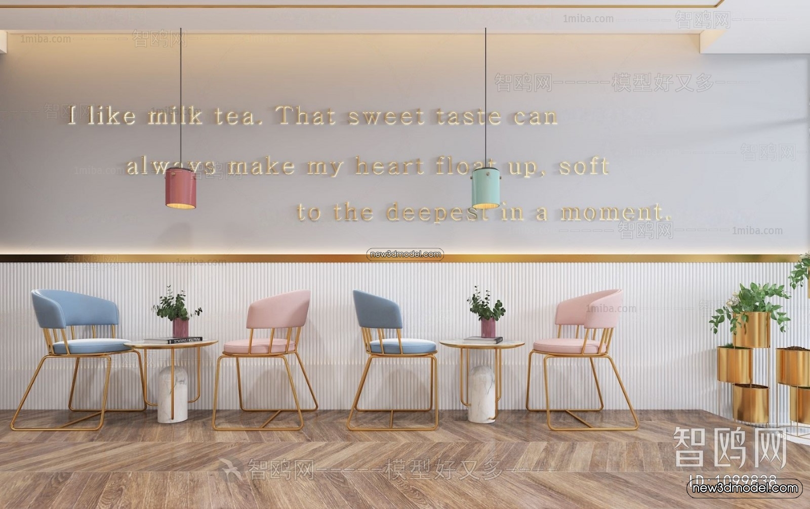 Restaurant and Fastfood 3D Scene – 3D Blocks – 015 – VRAY - thumbnail 2