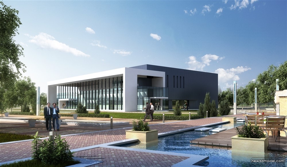 3D Models of Commercial Building – Exterior 3D Scenes – 791 – VRAY - thumbnail 3