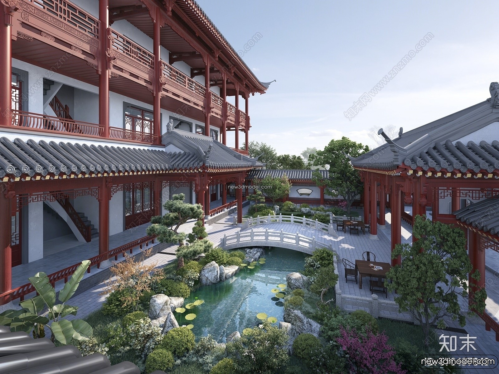 Exterior 3D Models of Pagoda – 3D Scenes – 030 – VRAY - thumbnail 2