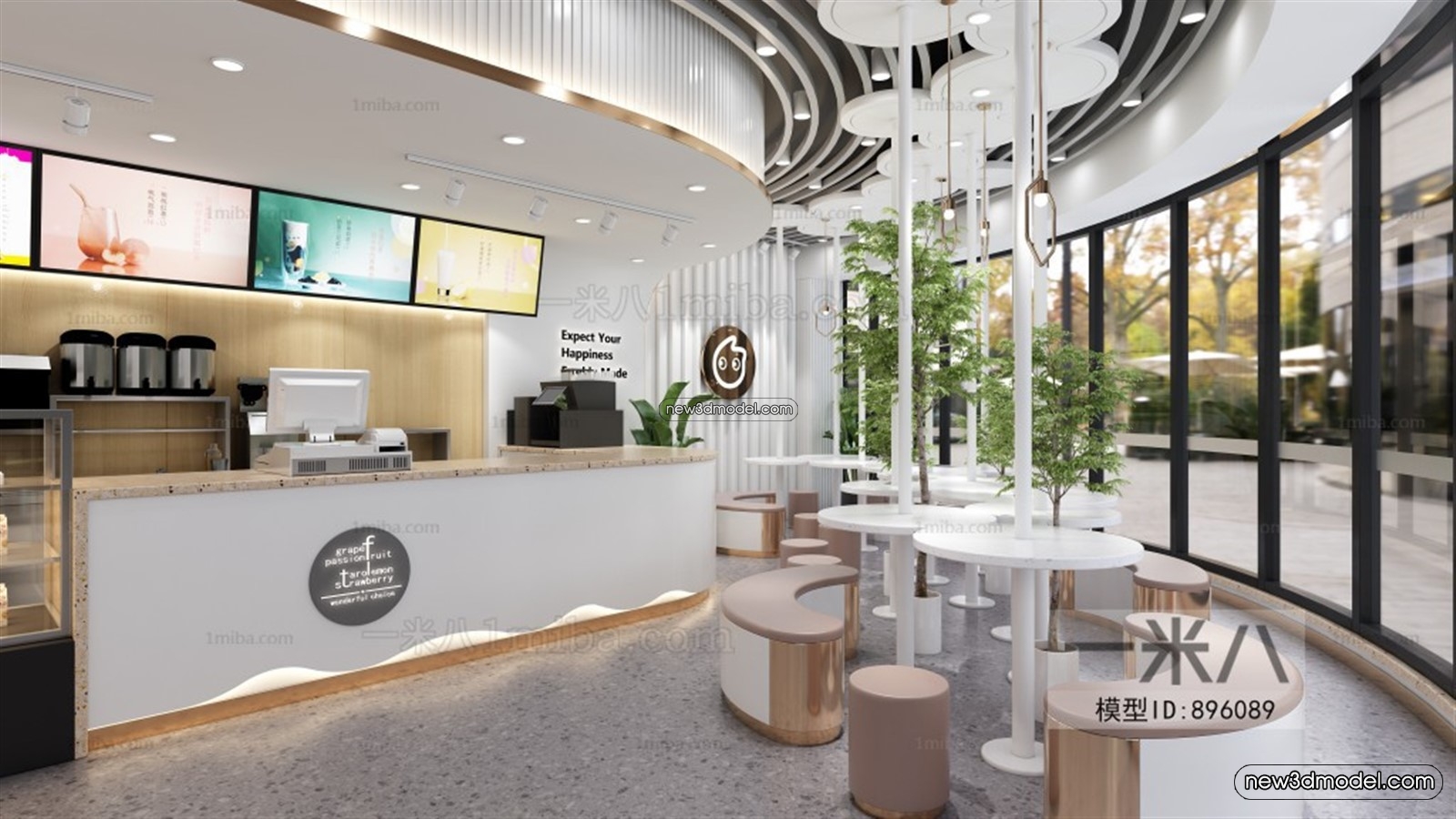 Restaurant and Fastfood 3D Scene – 3D Blocks – 027 – VRAY - thumbnail 2