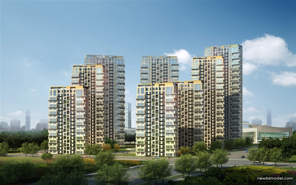 3D Models of Commercial Building – Exterior 3D Scenes – 509 – VRAY - thumbnail 2