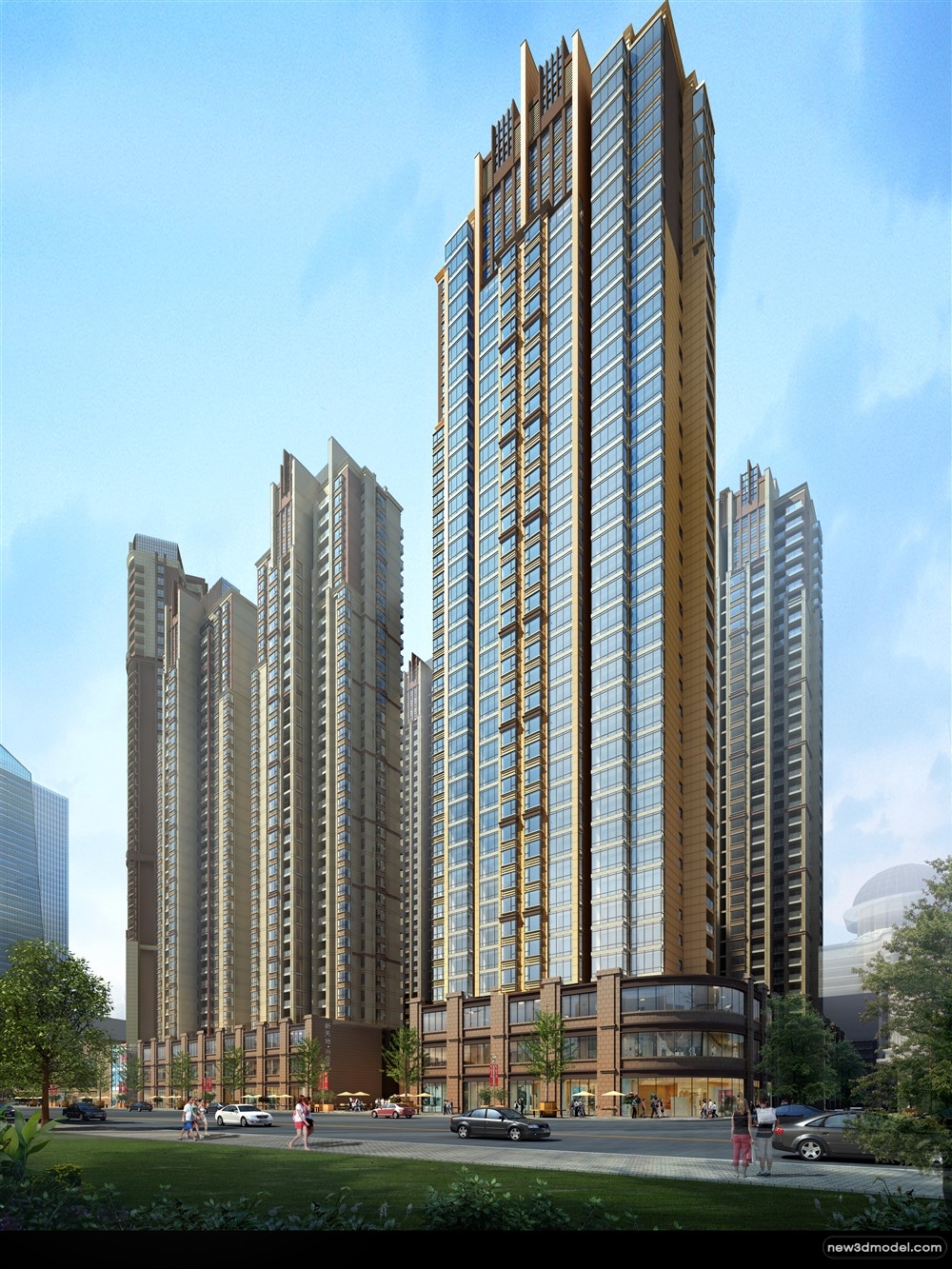 3D Models of Commercial Building – Exterior 3D Scenes – 508 – VRAY - thumbnail 5