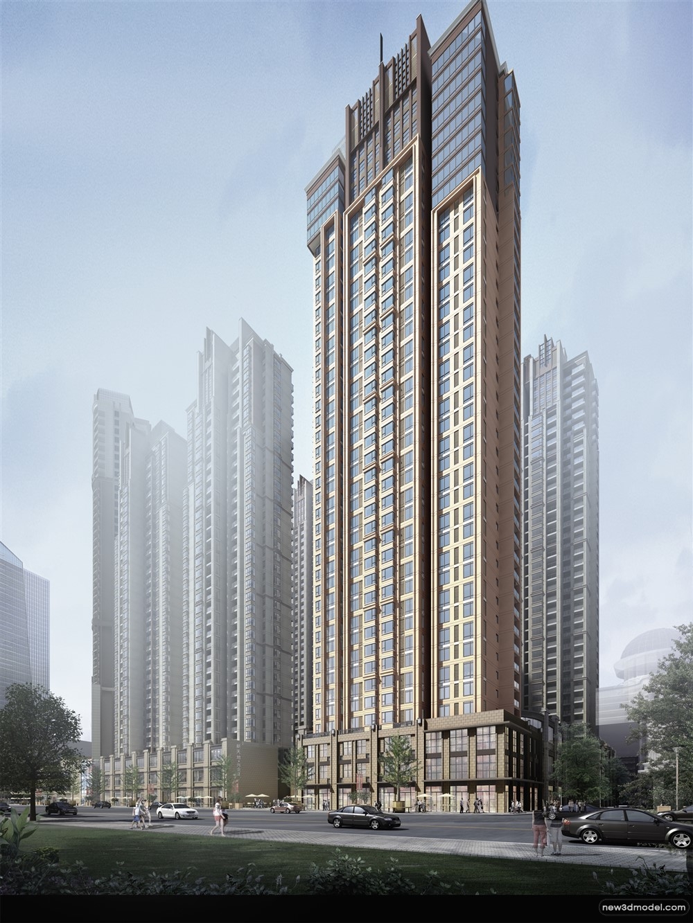 3D Models of Commercial Building – Exterior 3D Scenes – 508 – VRAY - thumbnail 2