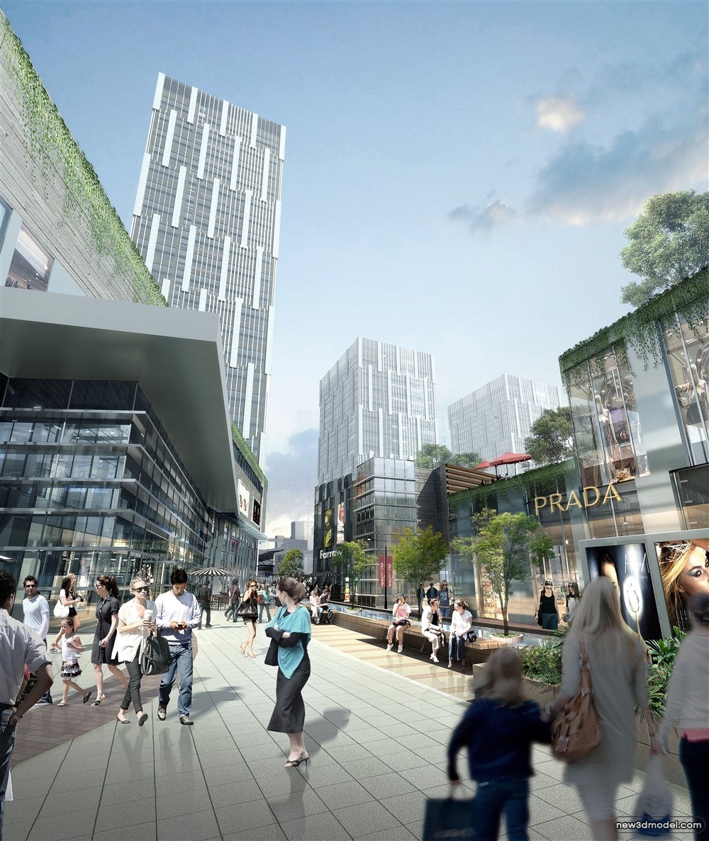 3D Models of Commercial Building – Exterior 3D Scenes – 315 – VRAY - thumbnail 4