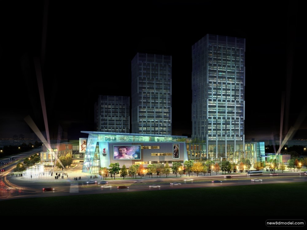 3D Models of Commercial Building – Exterior 3D Scenes – 315 – VRAY - thumbnail 3