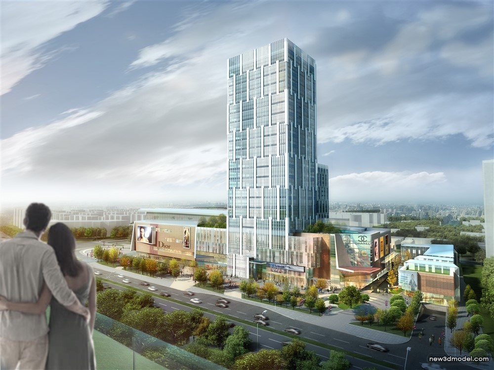 3D Models of Commercial Building – Exterior 3D Scenes – 315 – VRAY - thumbnail 2