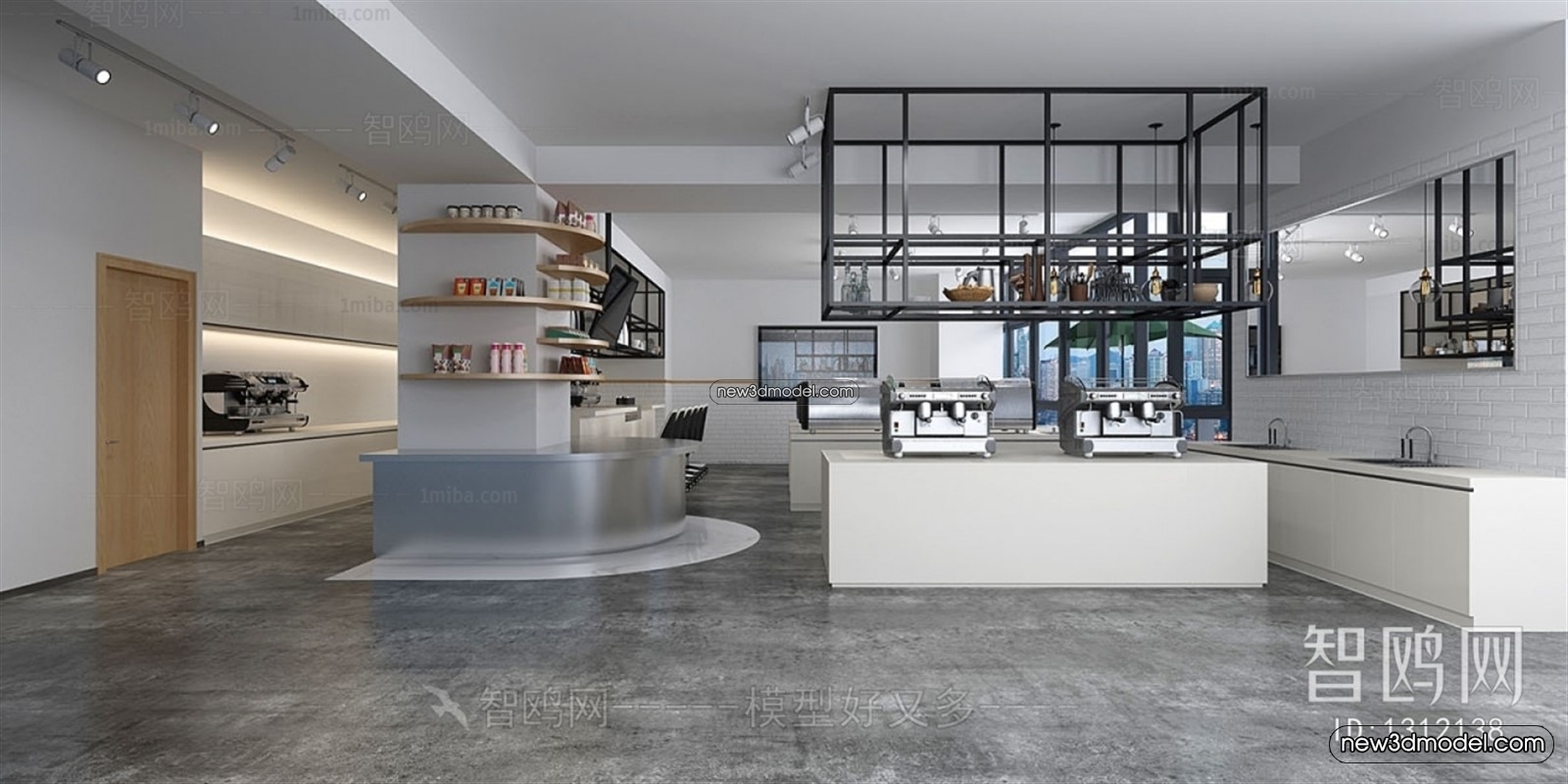 Restaurant and Fastfood 3D Scene – 3D Blocks – 041 – VRAY - thumbnail 2