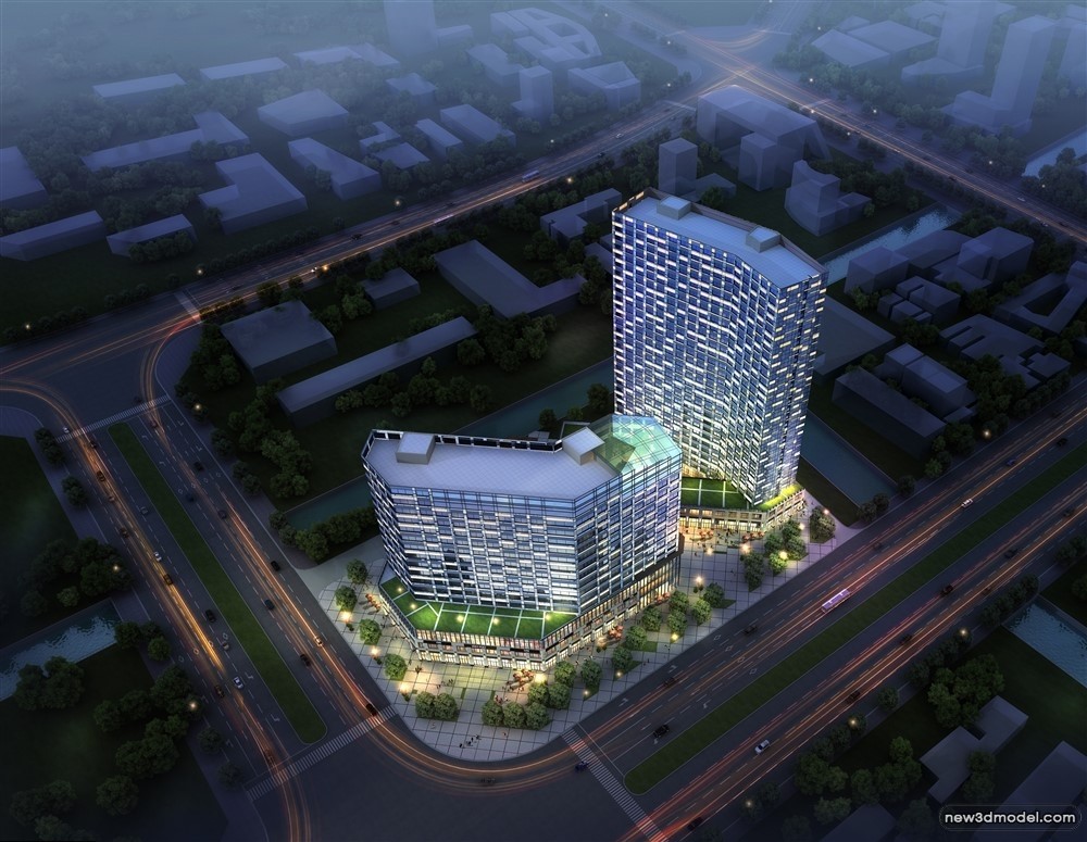 3D Models of Commercial Building – Exterior 3D Scenes – 994 – VRAY - thumbnail 2