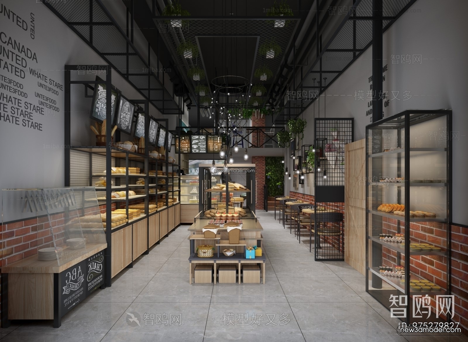Restaurant and Fastfood 3D Scene – 3D Blocks – 050 – VRAY - thumbnail 2