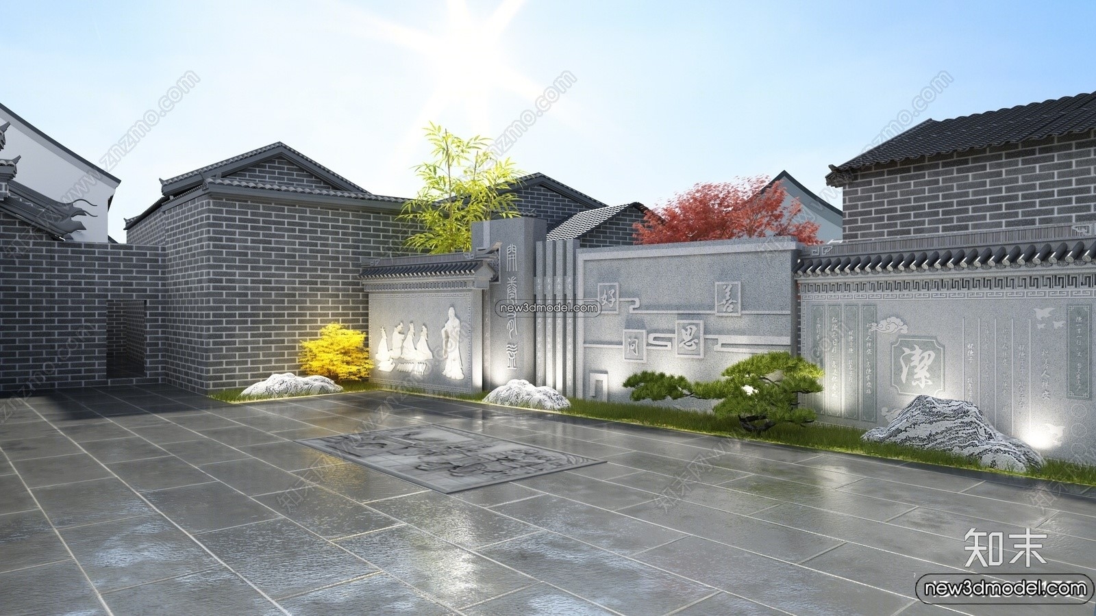 Exterior 3D Models of Pagoda – 3D Scenes – 004 – VRAY - thumbnail 3