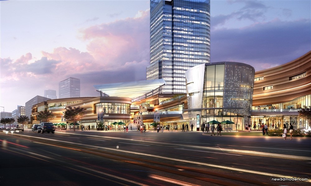 3D Models of Commercial Building – Exterior 3D Scenes – 1000 – VRAY - thumbnail 2