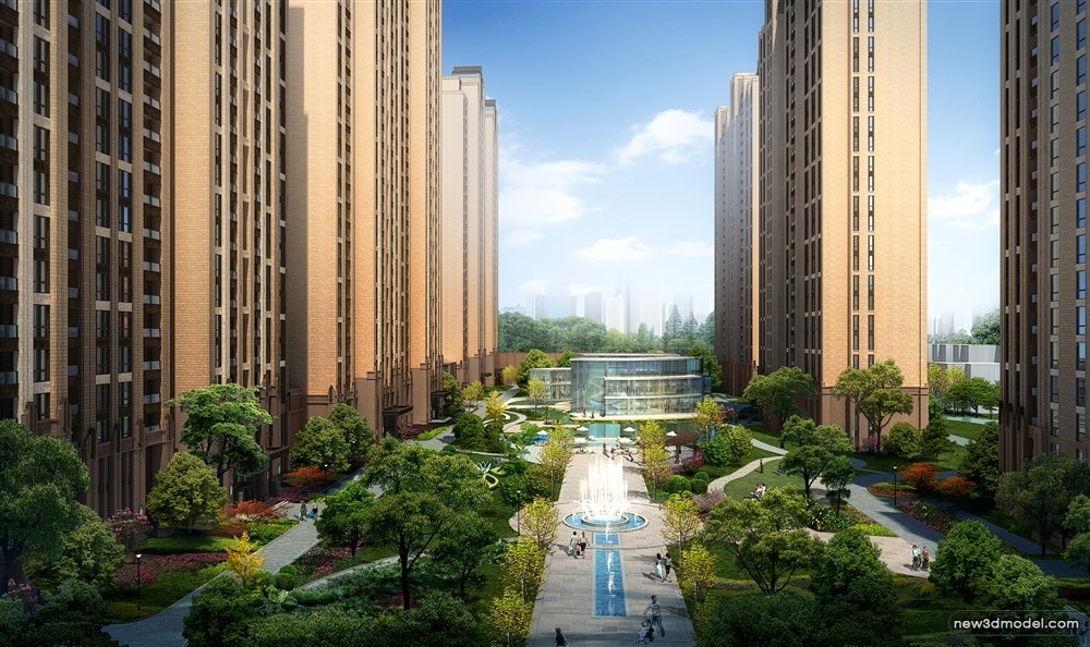 3D Models of Commercial Building – Exterior 3D Scenes – 317 – VRAY - thumbnail 2