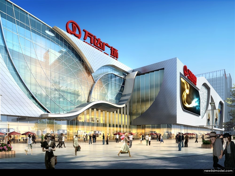 3D Models of Commercial Building – Exterior 3D Scenes – 1002 – VRAY - thumbnail 2
