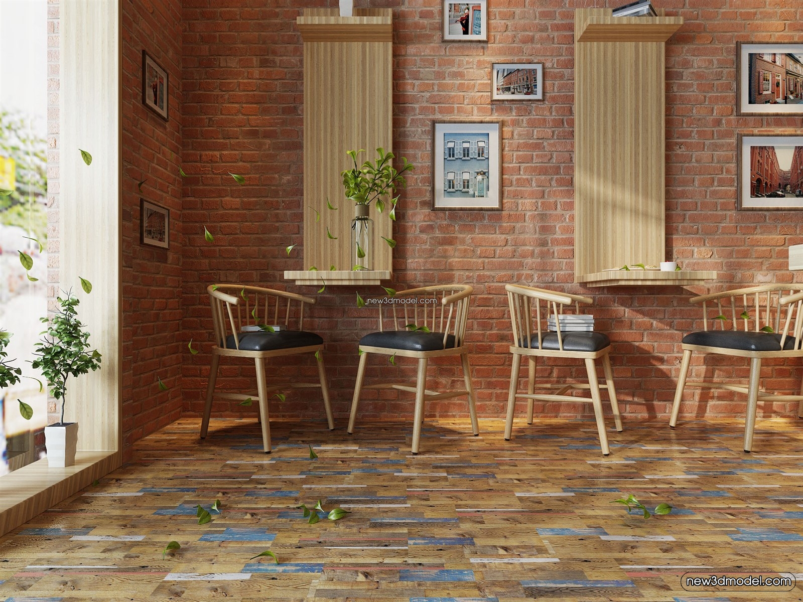 Restaurant and Fastfood 3D Scene – 3D Blocks – 054 – VRAY - thumbnail 5