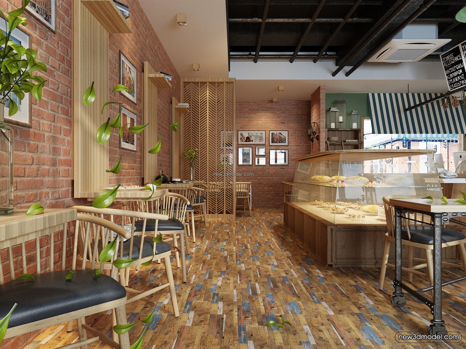 Restaurant and Fastfood 3D Scene – 3D Blocks – 054 – VRAY - thumbnail 4