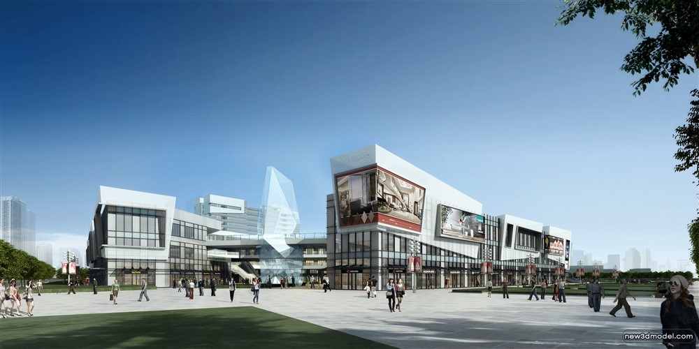 3D Models of Commercial Building – Exterior 3D Scenes – 799 – VRAY - thumbnail 3