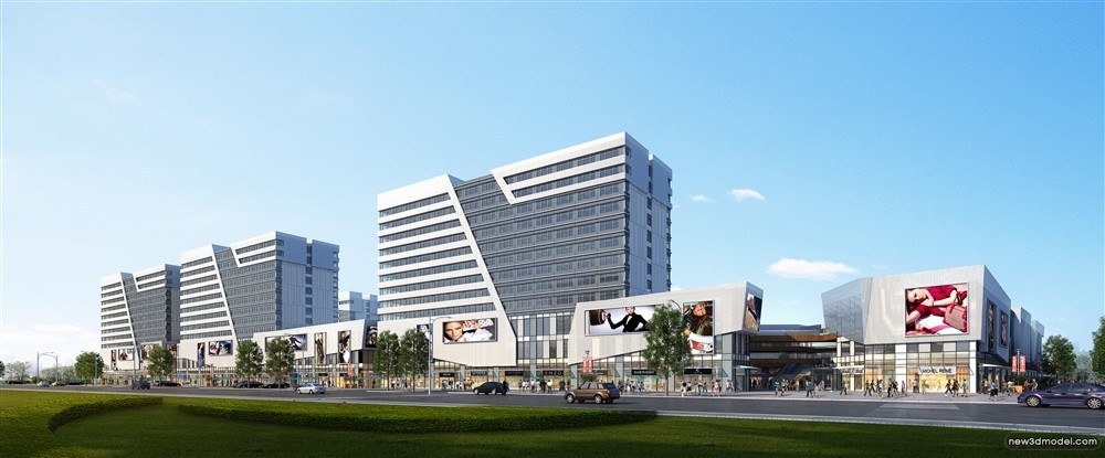 3D Models of Commercial Building – Exterior 3D Scenes – 799 – VRAY - thumbnail 2