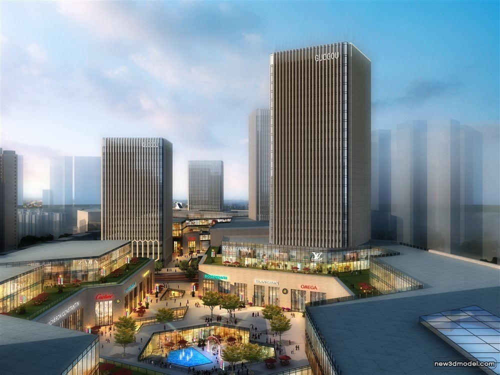 3D Models of Commercial Building – Exterior 3D Scenes – 1010 – VRAY - thumbnail 3