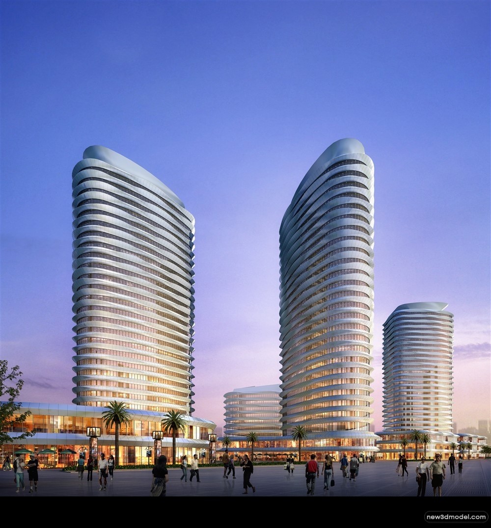 3D Models of Commercial Building – Exterior 3D Scenes – 318 – VRAY - thumbnail 5