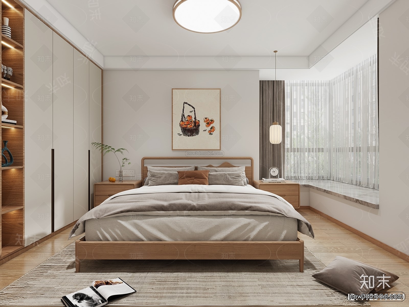 Nordic Style Interior 3D Blocks – Living Room 3D Model – 119 – VRAY - thumbnail 3