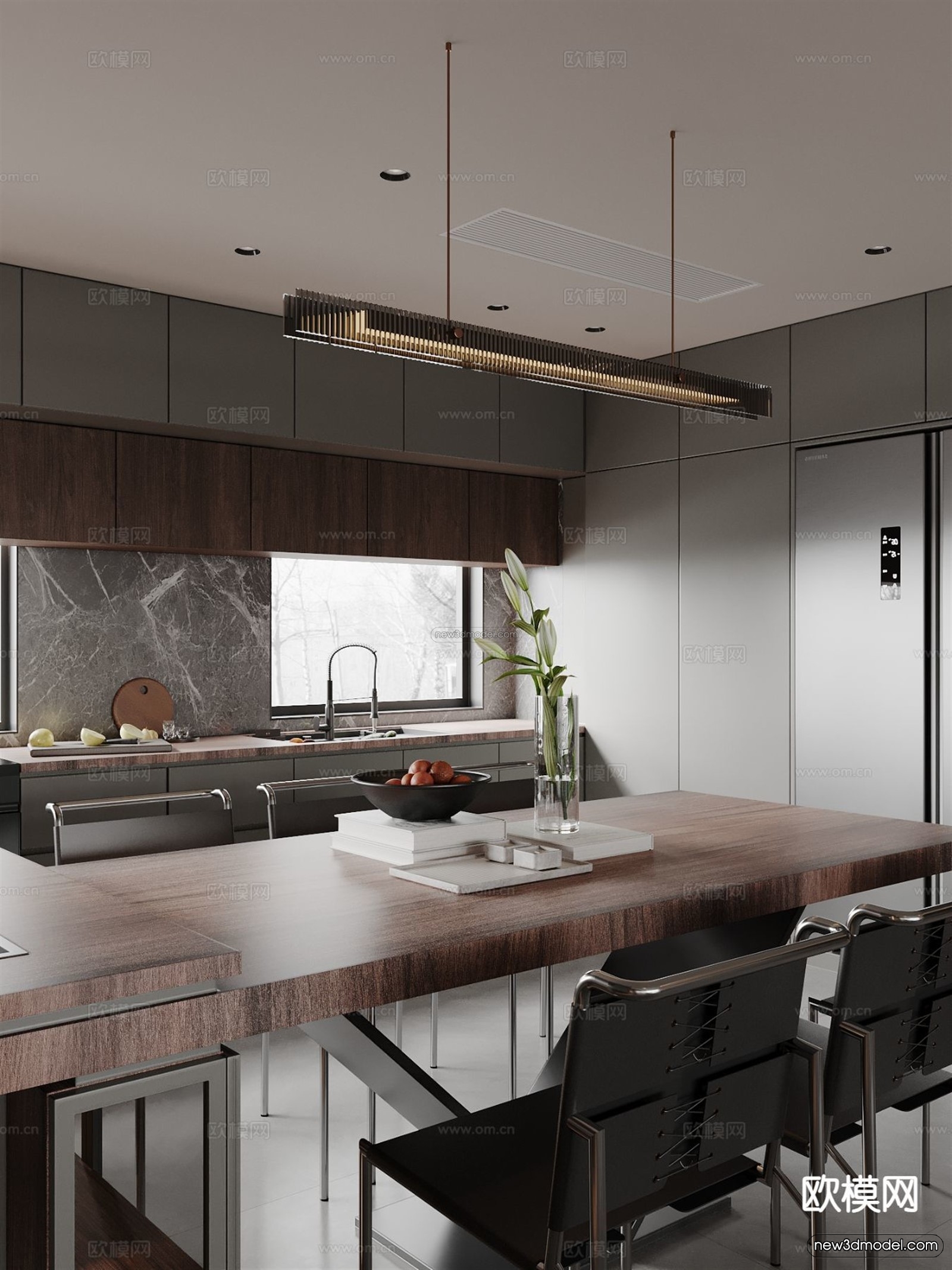 Modern Style Interior 3D Blocks and 3D Models – Living Room 3D Scene – 329 – CORONA - thumbnail 4
