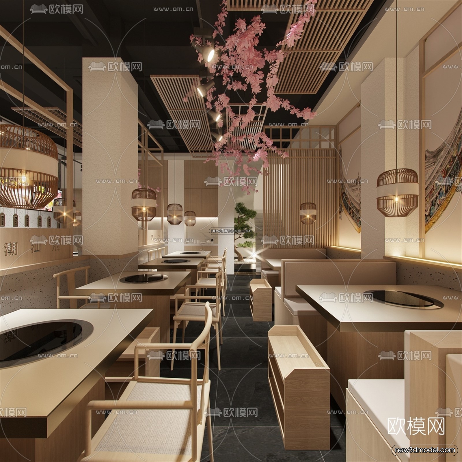 Restaurant and Fastfood 3D Scene – 3D Blocks – 066 – VRAY - thumbnail 5