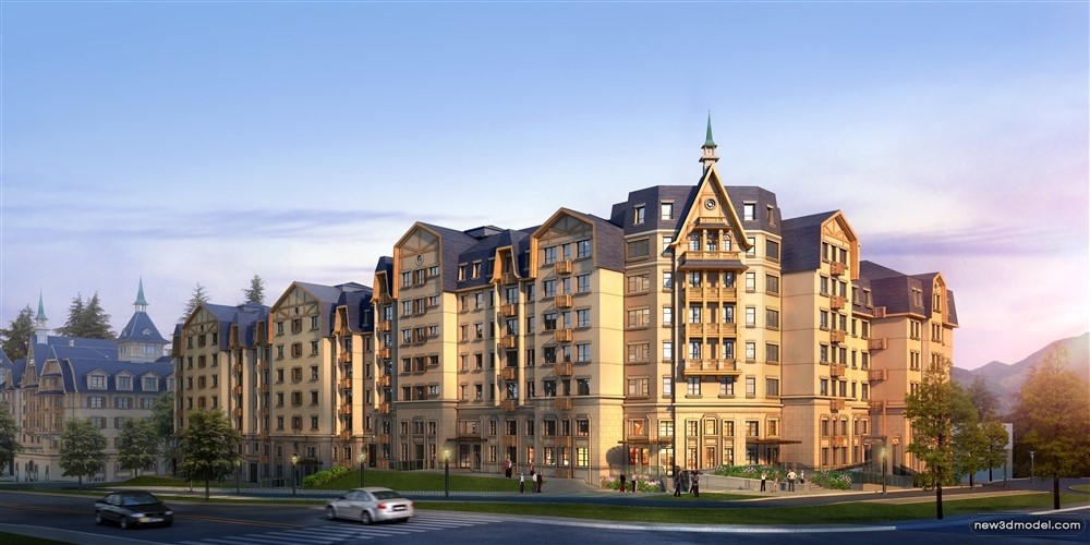 3D Models of Commercial Building – Exterior 3D Scenes – 1022 – VRAY - thumbnail 4