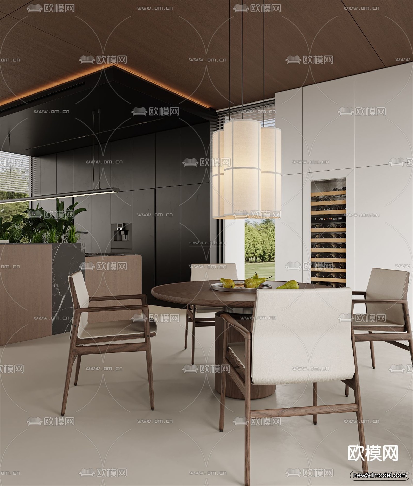 Modern Style Interior 3D Blocks and 3D Models – Living Room 3D Scene – 332 – CORONA - thumbnail 4