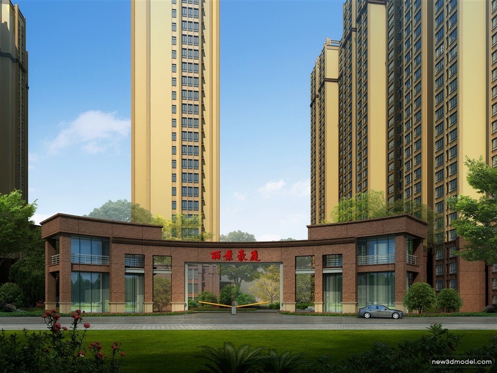3D Models of Commercial Building – Exterior 3D Scenes – 326 – VRAY - thumbnail 2
