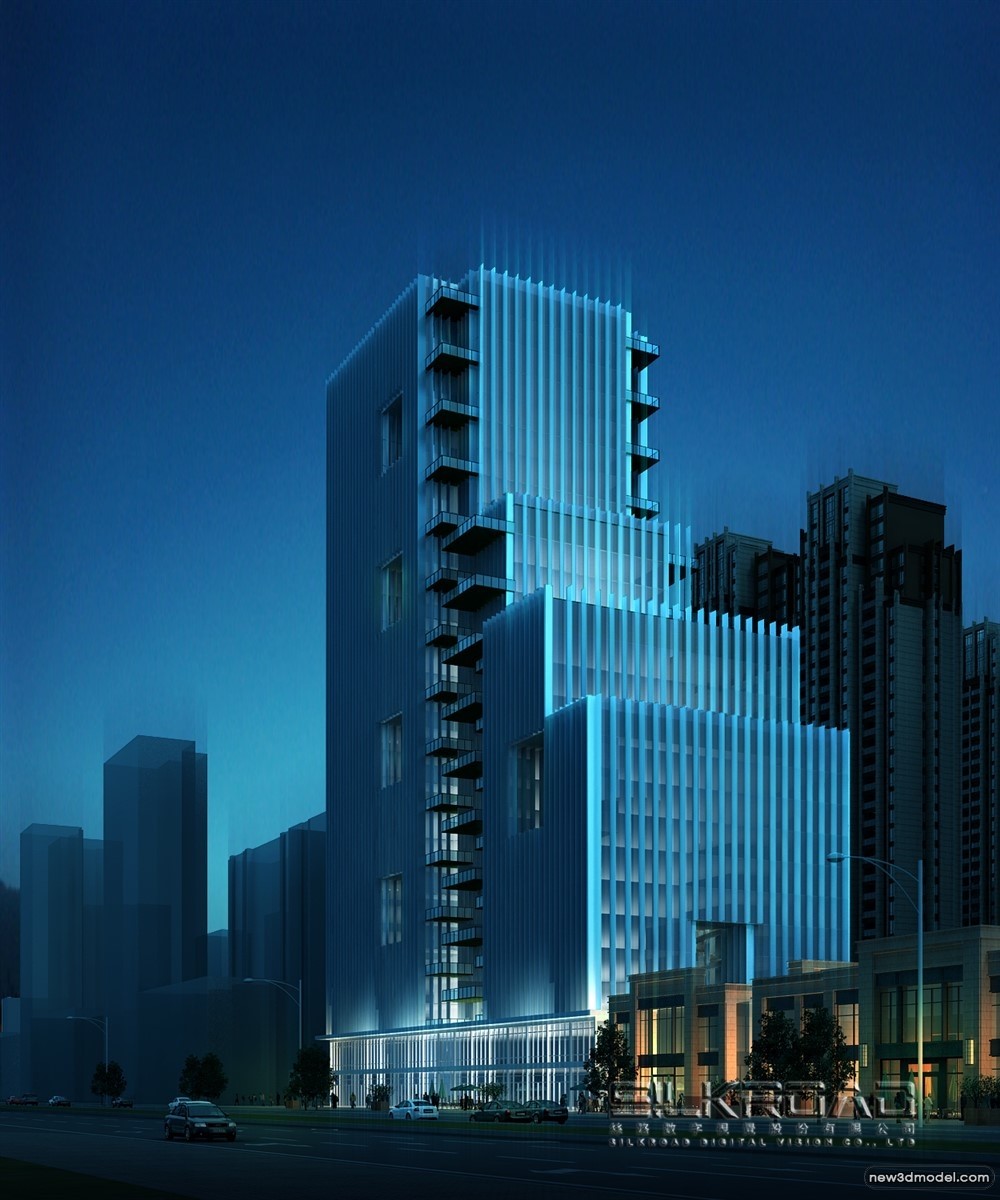 3D Models of Commercial Building – Exterior 3D Scenes – 327 – VRAY - thumbnail 4