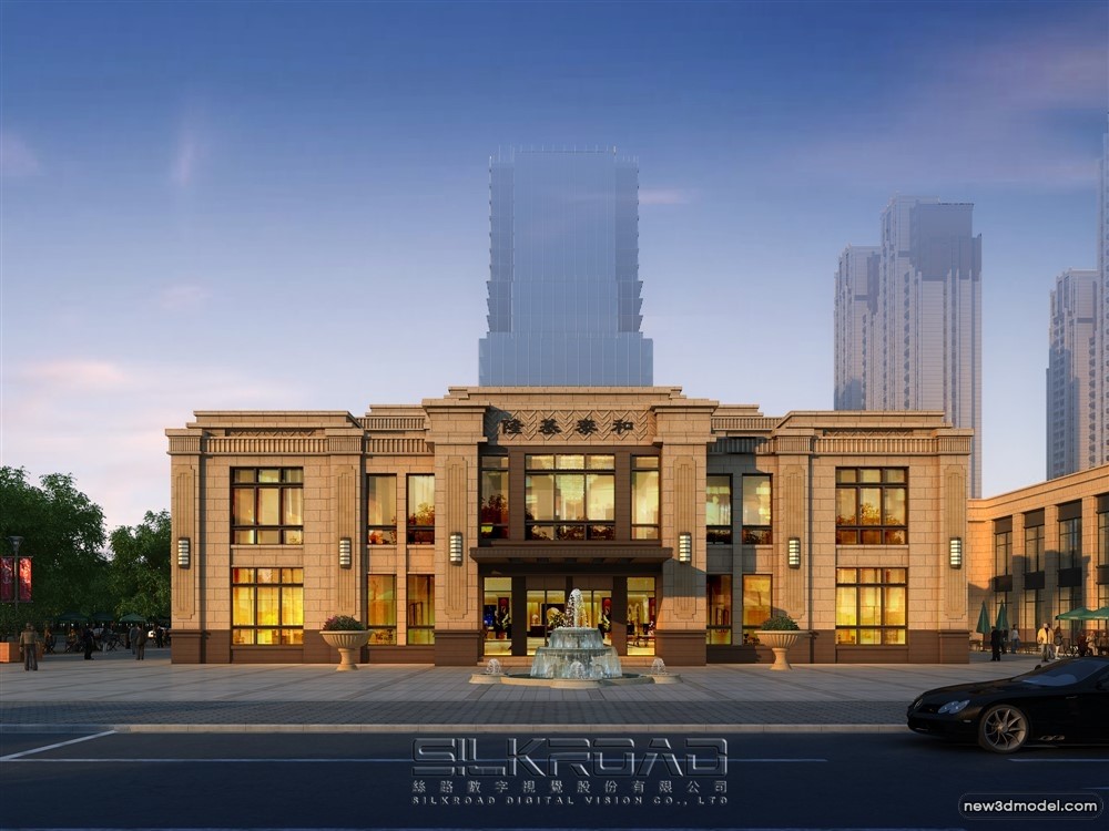 3D Models of Commercial Building – Exterior 3D Scenes – 327 – VRAY - thumbnail 2