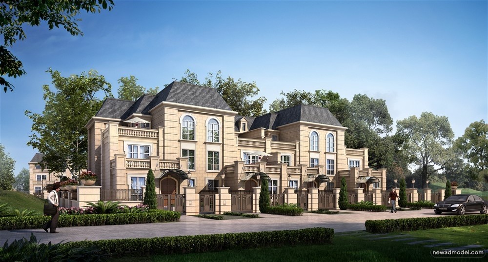 3D Models of Commercial Building – Exterior 3D Scenes – 1031 – VRAY - thumbnail 2