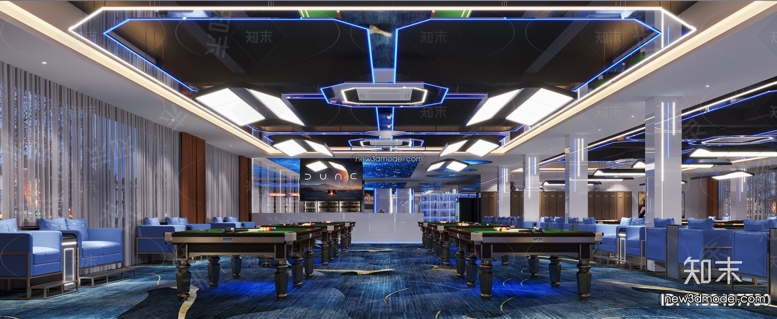 Interior 3D Models of Billiard – 3D Blocks – 013 – CORONA - thumbnail 2